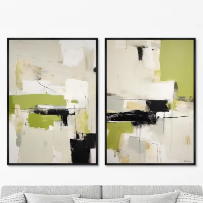 Набор из двух постеров на холсте In Green 75X105 / 75X105 CM 8