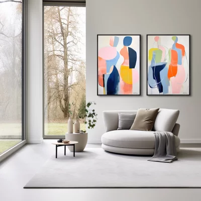 Набор из двух постеров на холсте In the flow 75X105 / 75X105 CM 4