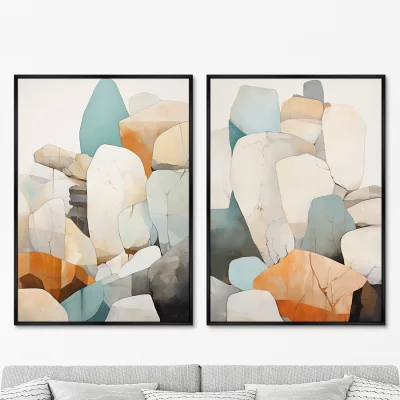 Набор из двух постеров на холсте Stones 75X105 / 75X105 CM 8