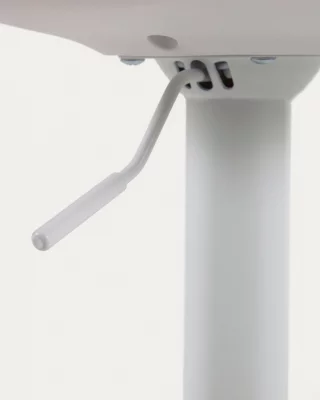 Барный стул Orlando-T белый, полиуретан и матовая белая сталь 60-82 CM 5