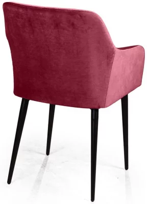 Стул с подлокотниками Robert 55X58X83 CM винно-красный  5