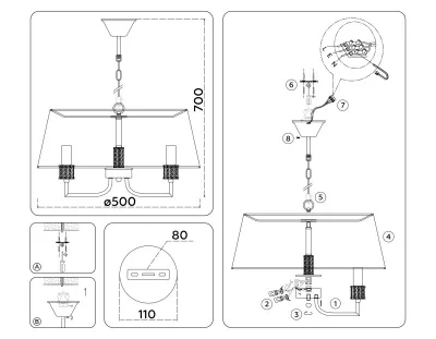Подвесная люстра Ambrella Light LH71211 3