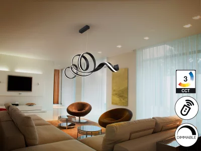 Горизонтальная LED-люстра Amara 150X53X50 CM 10