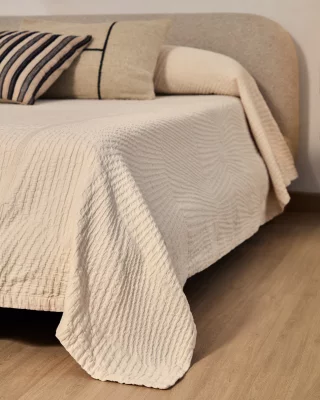 Покрывало из 100% хлопка с рельефными полосами Raylo 240X260X1 CM 3