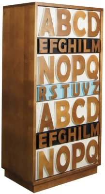 Комод Alphabeto Birch 60X40X120 CM 6