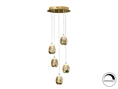 Подвесной светильник Rocio LED 5L Ø30 золотой 30X80 CM 5