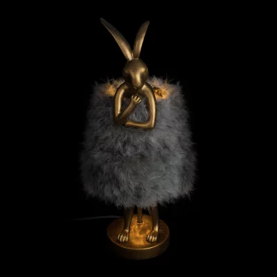 Детская настольная лампа Grey fluff 3