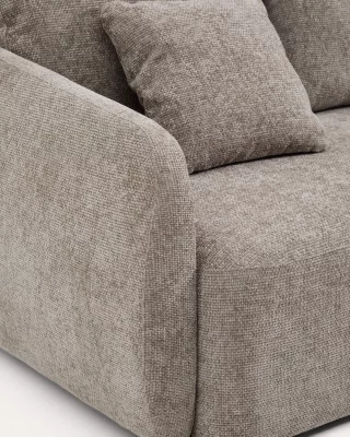 Диван-кровать с правым шезлонгом Laira из таупового шенилла 246X170X89 CM 5