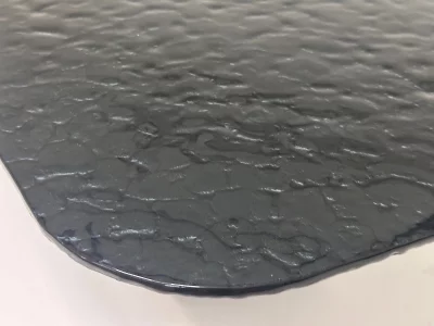 Обеденный стол TOVE 240 GREY из чёрного стекла Bubble, каркас шоколадное золото 240X110X76 CM 5