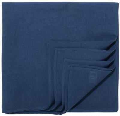Скатерть из стираного льна Essential 150X250 CM синего цвета 3