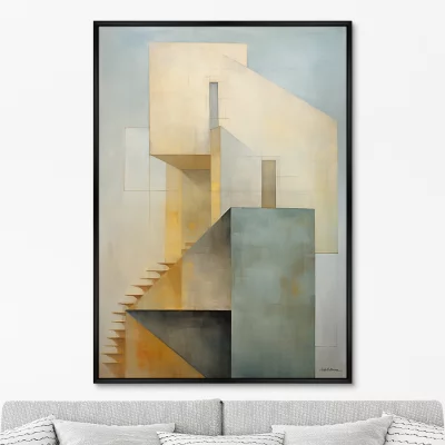 Постер на холсте Buildings early morning 75X105 CM 6