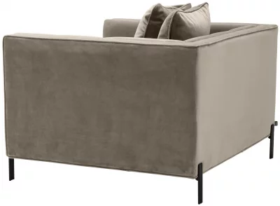 Кресло Sienna 104X95X68 CM серо-бежевый бархат 5