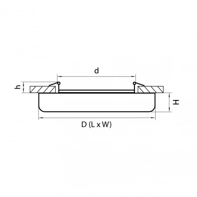 Офисный встраиваемый светильник Zocco 12X12X2 CM 3