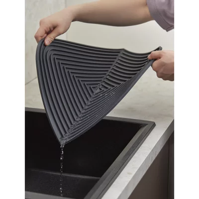 Коврик для сушки посуды dry flex, 34,6х44,6 см, темно-серый 4