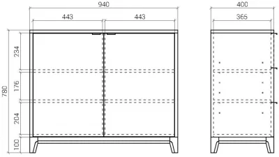 Комод Case 94X40X78 CM 7
