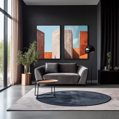 Набор из двух постеров на холсте The immobile in the Eternal 75X105 / 75X105 CM 4