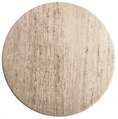 Обеденный стол из травертина Varzi 130X130X81 CM 6