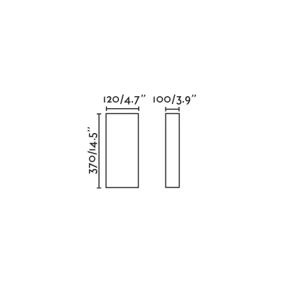 Настенный светильник из джута Otton RCT вертикальный 2л 37X12X10 CM 4
