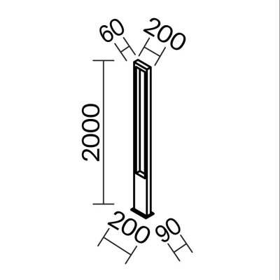 Садово-парковый светильник Бонн 60X2000 CM 10