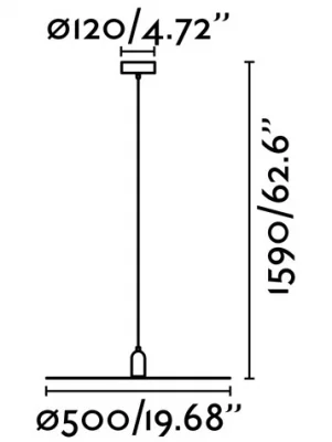 Подвесной светильник Plat 50X50X15 CM чёрного цвета 4