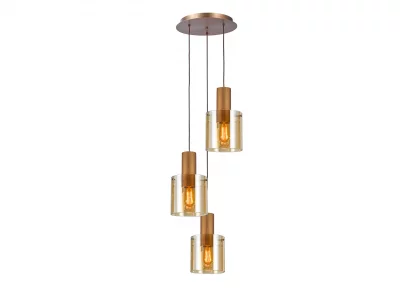 Люстра Venize 3L медный-янтарный 37X160 CM 9