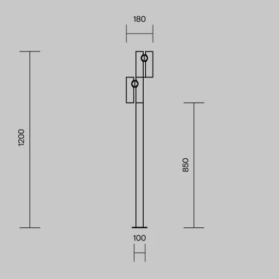Ландшафтный светильник Торк 180X50X1200 MM 10