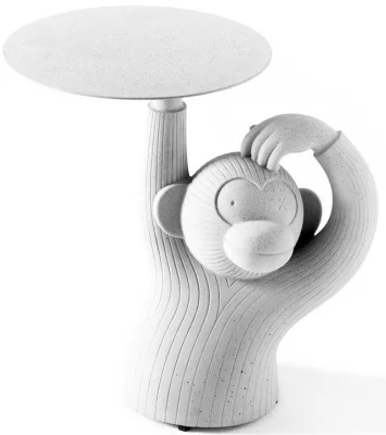 Приставной столик Monkey 60X40X60 CM белый 3