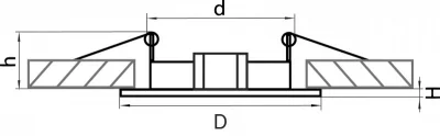Встраиваемый светильник Lega hi fix 8X8X2 CM 3