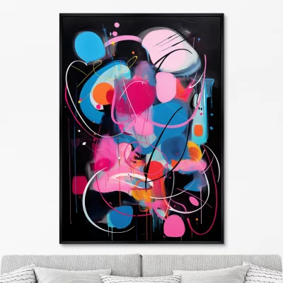 Постер на холсте The city night colors 75X105 CM 6