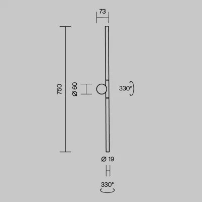 Настенный светильник Rotera 6X7X75 CM 10