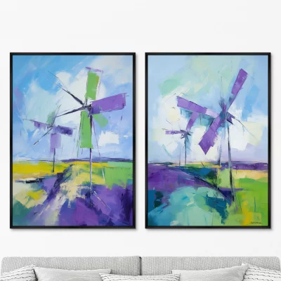 Набор из двух постеров на холсте The Mills 75X105 / 75X105 CM 8