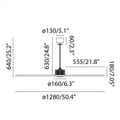 Потолочный вентилятор с освещением Just Fan M орех 128X42.4 CM 8