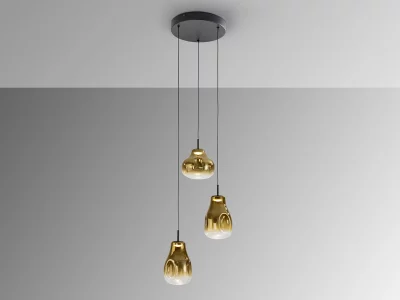Люстра Aledis 3L черно-золотая 34X34X40 CM 5