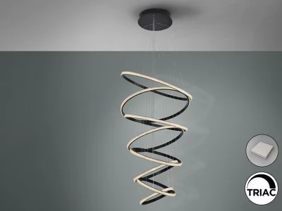 Люстра Ring черная 3000K диммируемая 80X200 CM 5
