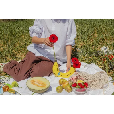 Ваза для цветов banana, 19 см, желтая 6