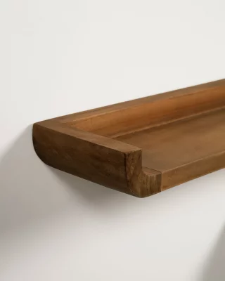 Набор из 2 полок из массива тика с ореховой отделкой Shamel 50X12X5 CM 3
