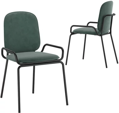 Стул Ror double frame 50X56X82 CM зелёный 6