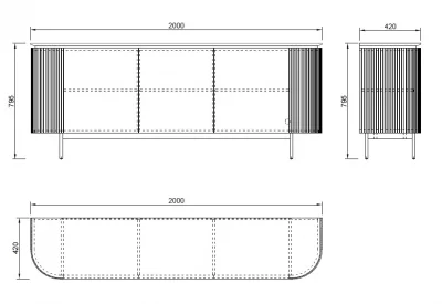 Комод Scala 200X42X80 CM 7