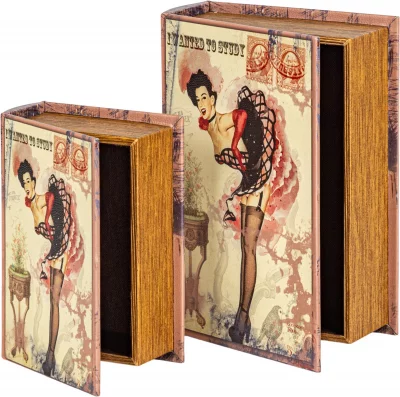 Набор из двух шкатулок в виде книг Nessa 19X8X27 / 14X6X20 CM 7