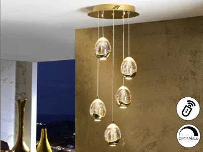 Люстра Rocio LED 5L DIM золотая 30X30X80 CM 4