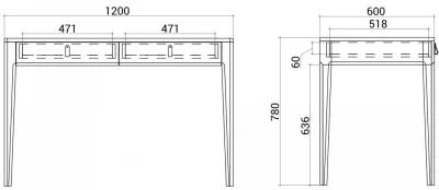 Рабочий стол Case 120X60X78 CM 7