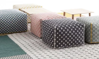 Пуф с чехлом из шерсти Silai Small 52X52X35 CM черный 4