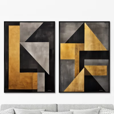 Набор из двух постеров на холсте Sharp corners 75X105 / 75X105 CM 8