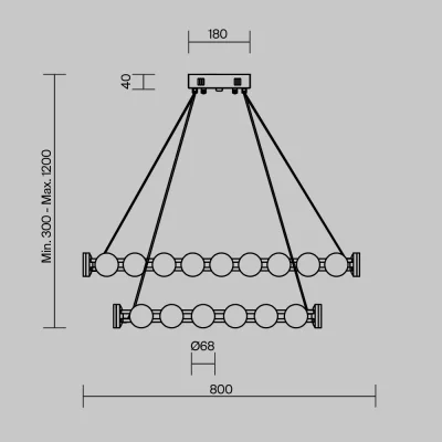 Подвесной светильник Collar 80 CM 8
