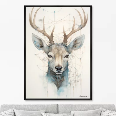 Постер на холсте Enchanted Deer 75X105 CM 6