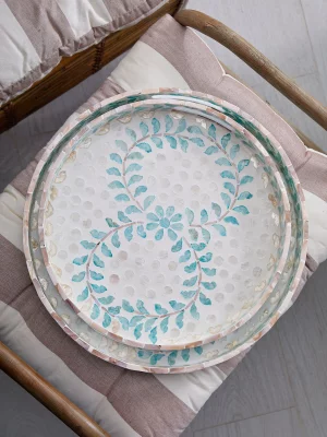 Набор из двух декоративных подносов Izabela 40X40X5 / 35X35X5 CM 7