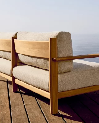 Диван для патио из тика Tirant 212X96X76 CM 9
