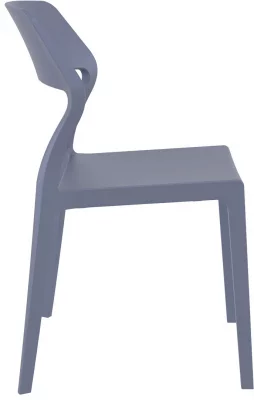 Стул пластиковый Snow 52X56X83 CM серый 5