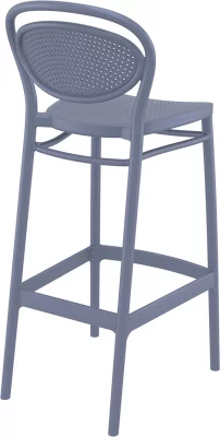 Пластиковый барный стул Marcel Bar 45X52X106 CM серый 3