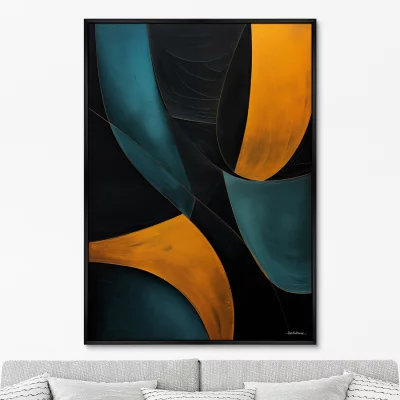 Постер на холсте Day and night in geometry 75X105 CM 6